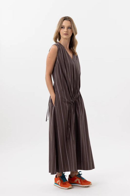 Vivid Horizons Dress / Chocolate Stripe