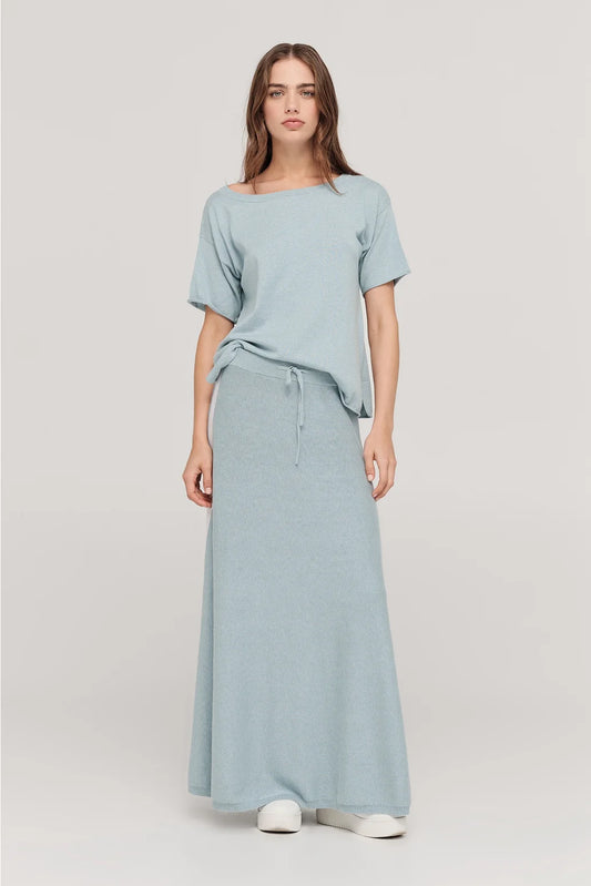 Complacent Skirt-Mist/Ivory