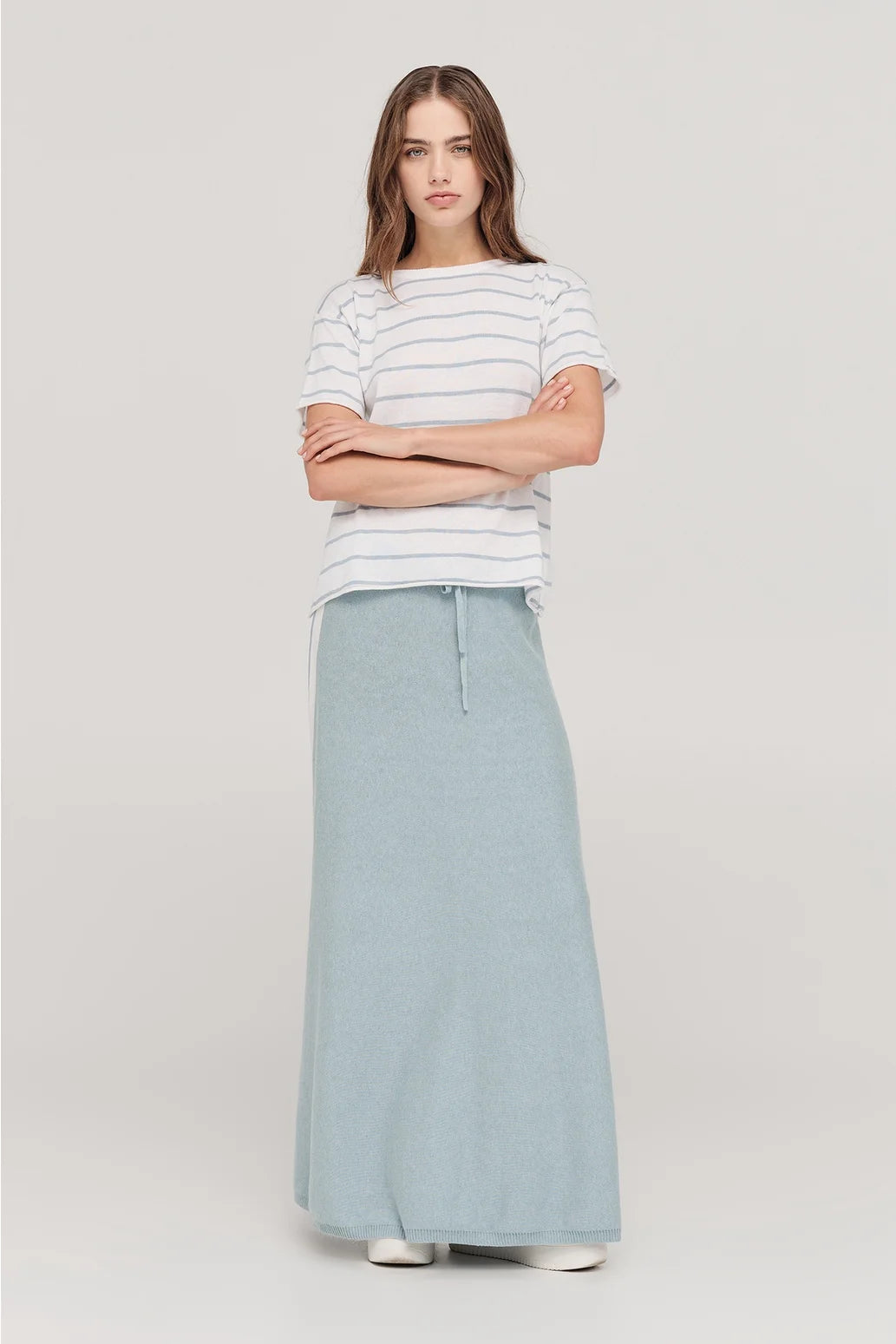 Complacent Skirt-Mist/Ivory