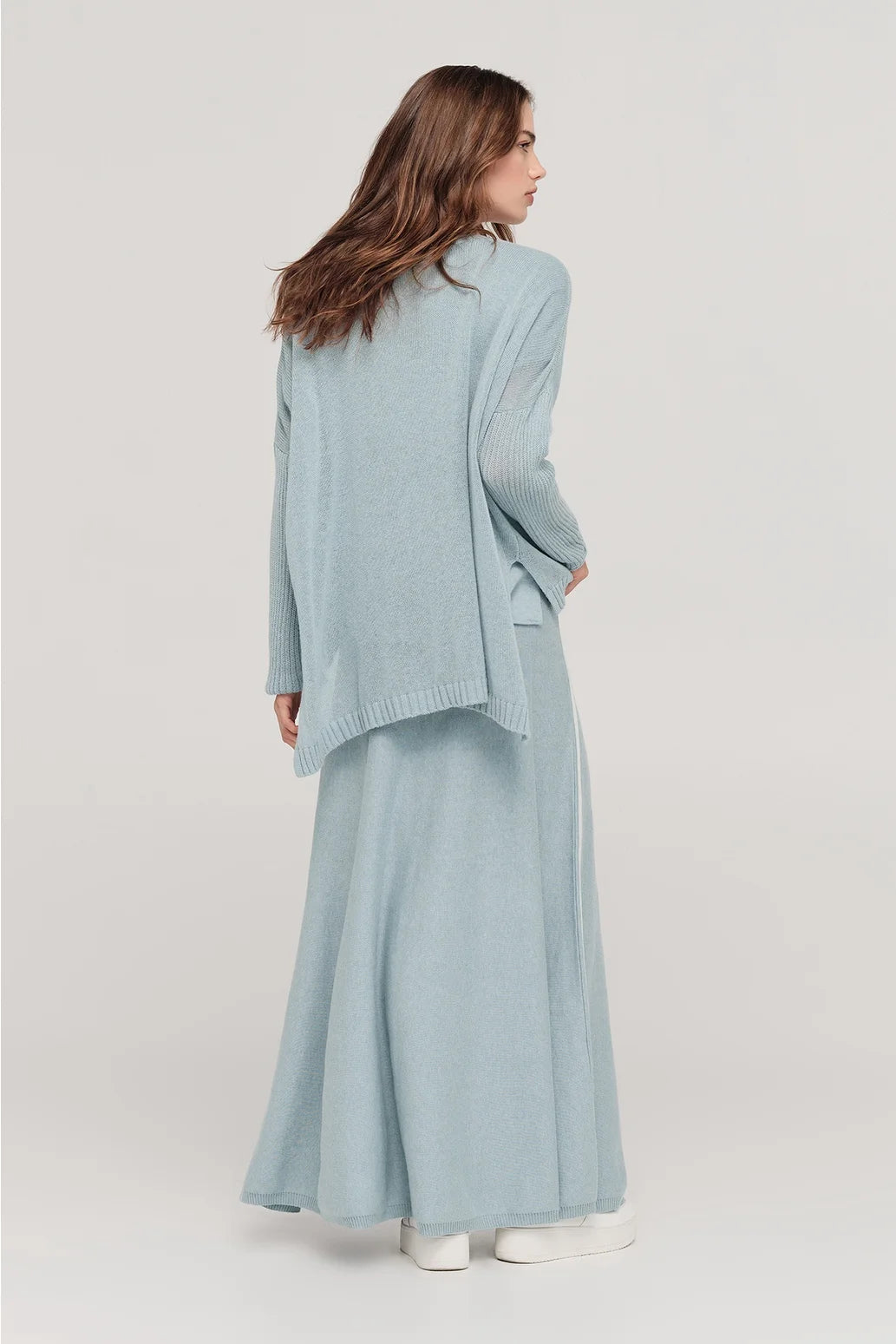Squared Lucent Sweater-Mist/Ivory
