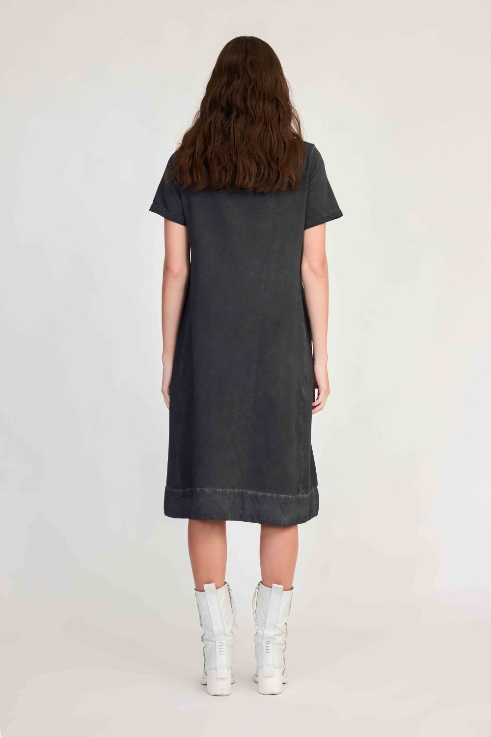 Strand T-Shirt Dress / Black-Grey