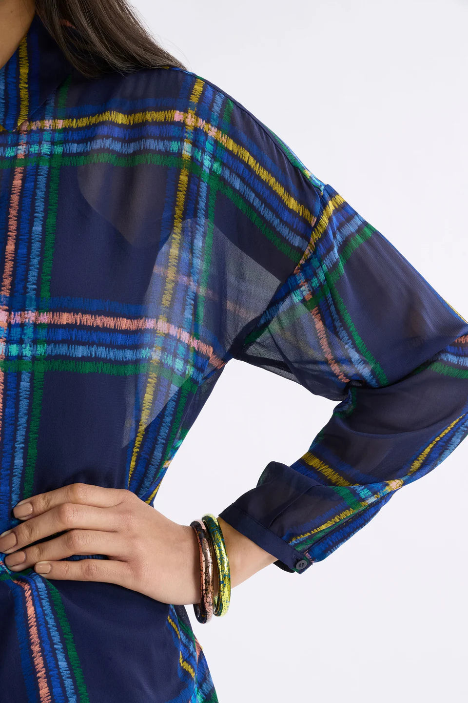 Eir Sheer Shirt / Elba Check