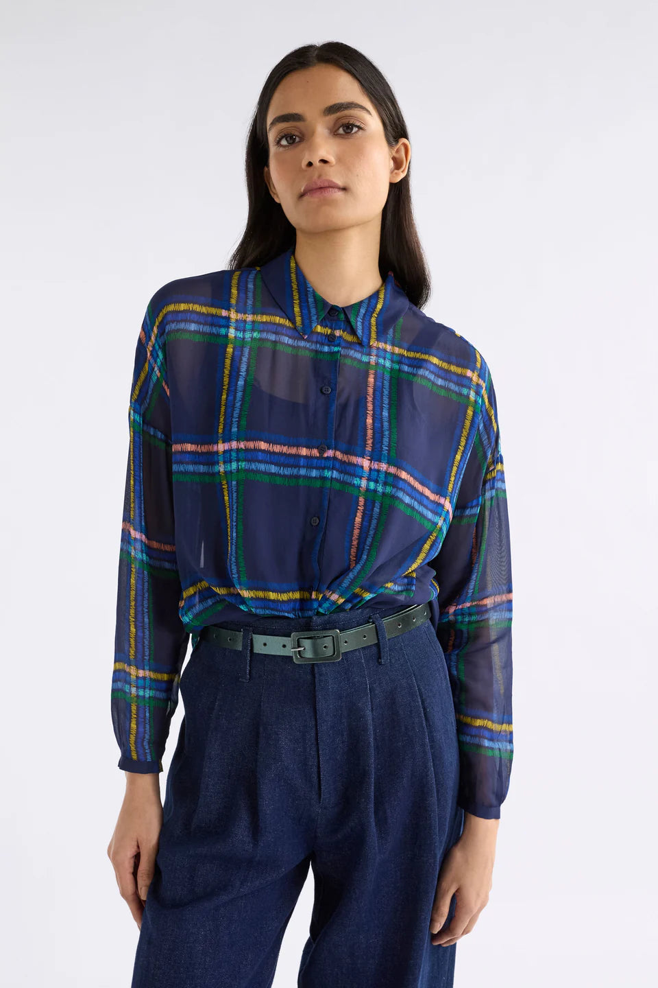 Eir Sheer Shirt / Elba Check