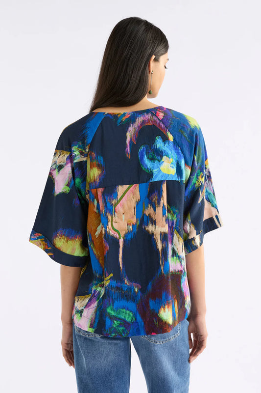 Moda V Neck Top / Vaara Print