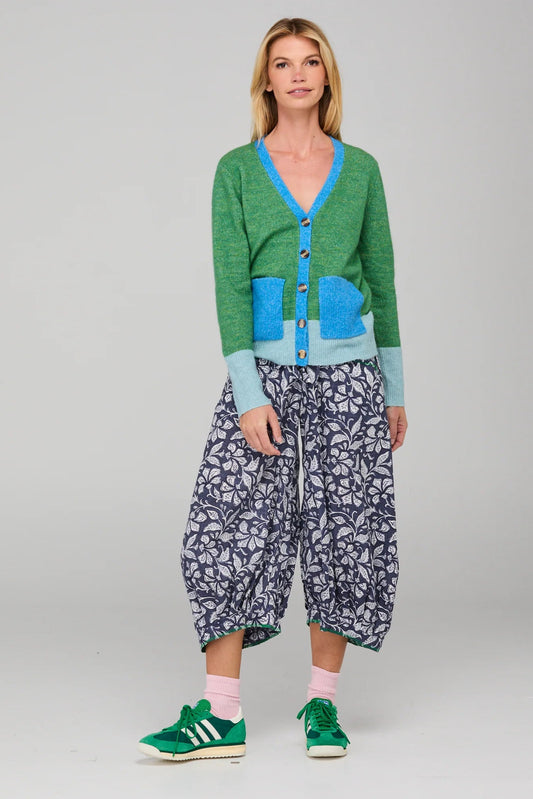 Poet Cardigan / Green Multi