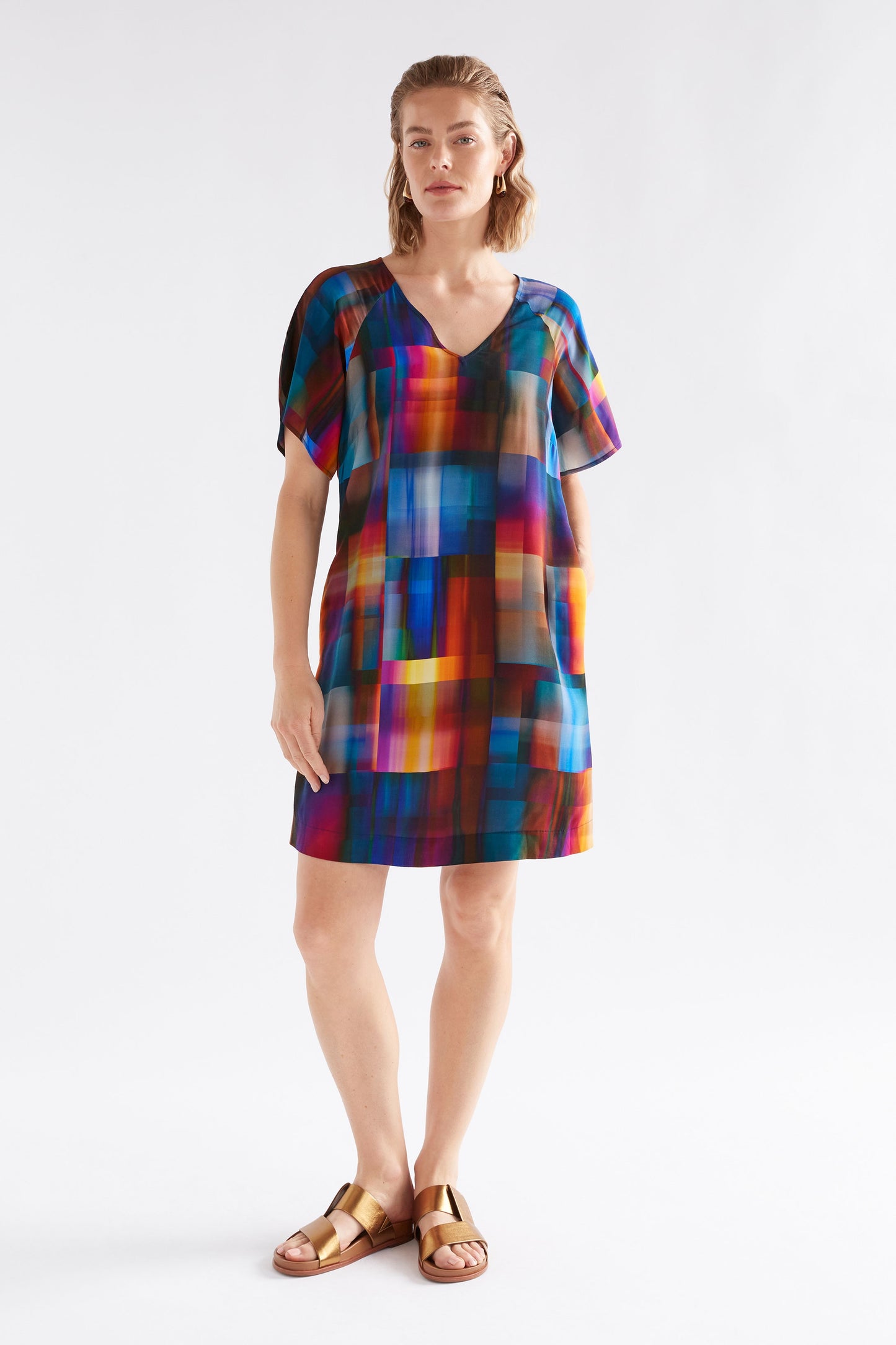 Byde Short Dress / Eko Print