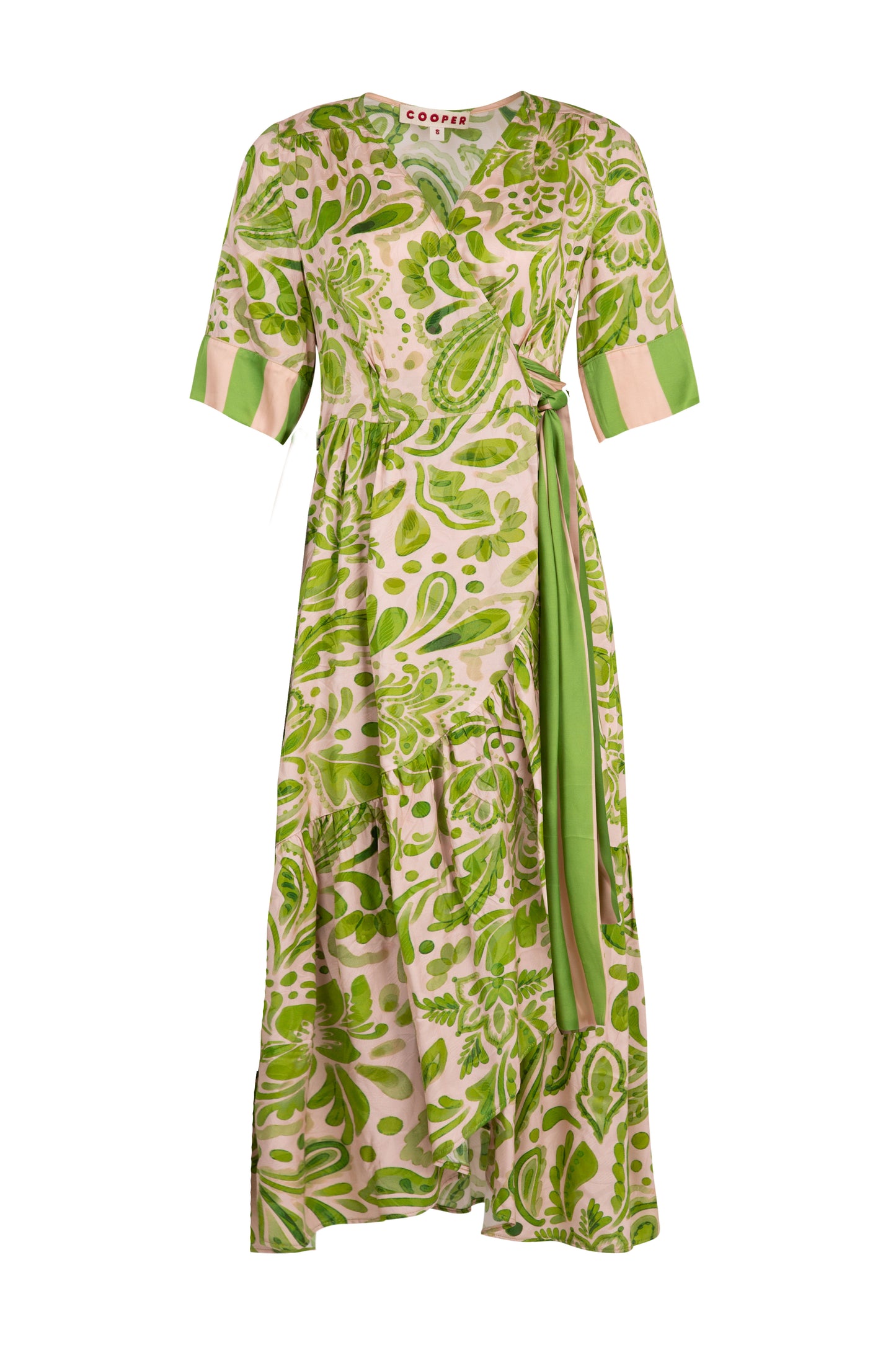 A Bow-Time Dress / Blush Green Floral