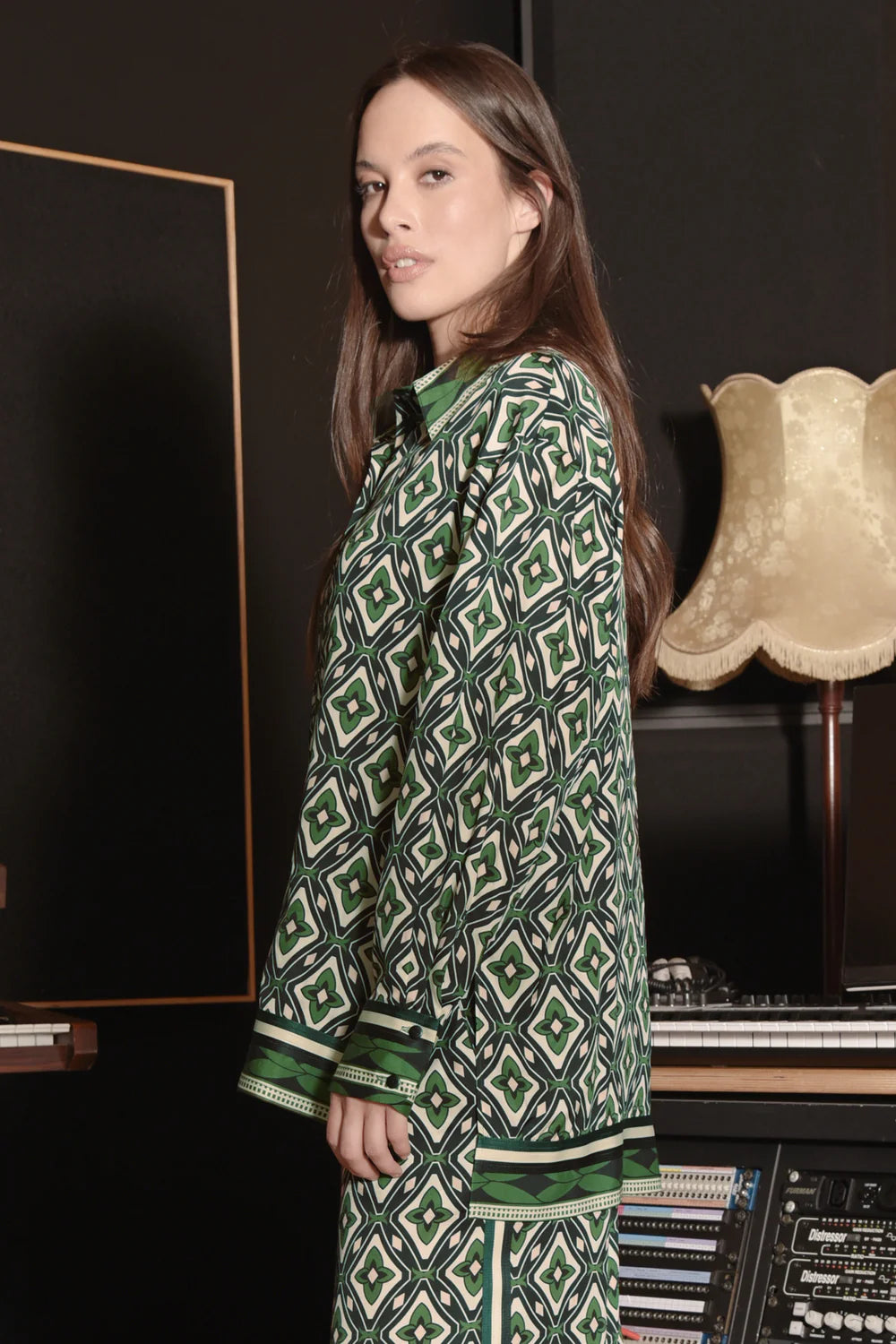Let the Sun Shine Shirt / Green Geo