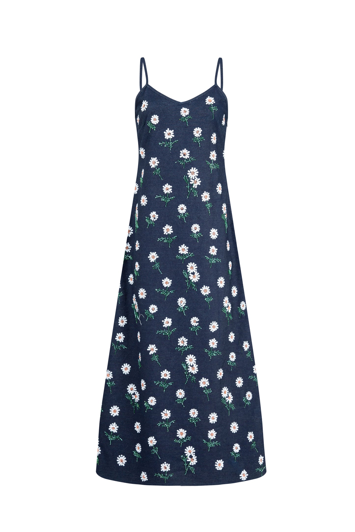All the Single Daisies Dress / Indigo