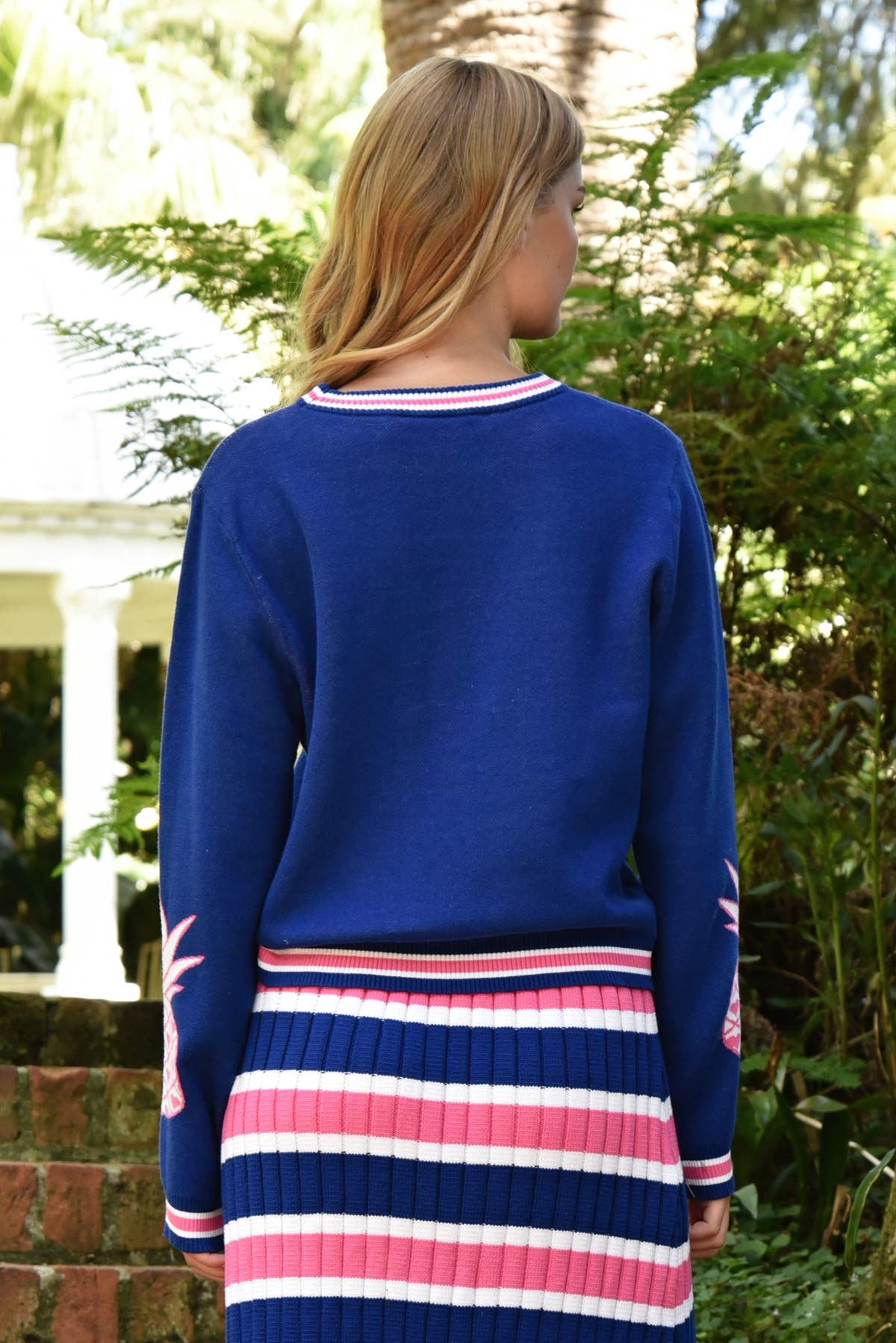 Palm Before the Storm Sweater / Blue Palm