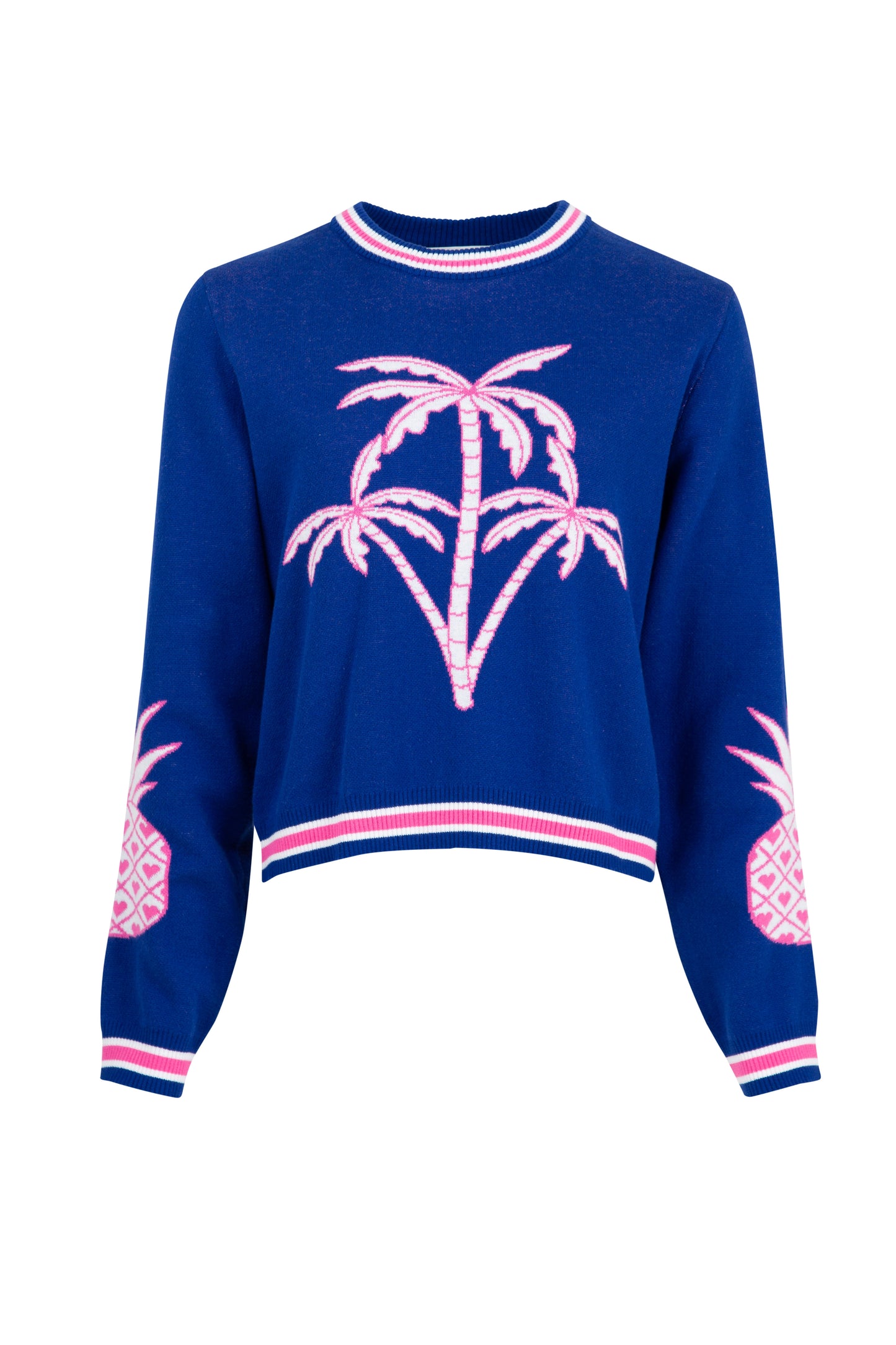 Palm Before the Storm Sweater / Blue Palm