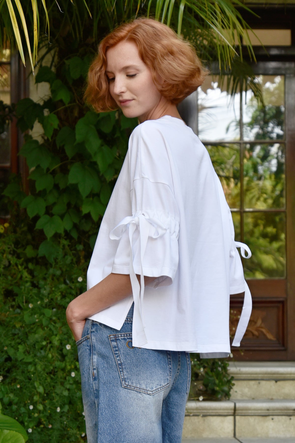 Tied Up All Day T-Shirt / White