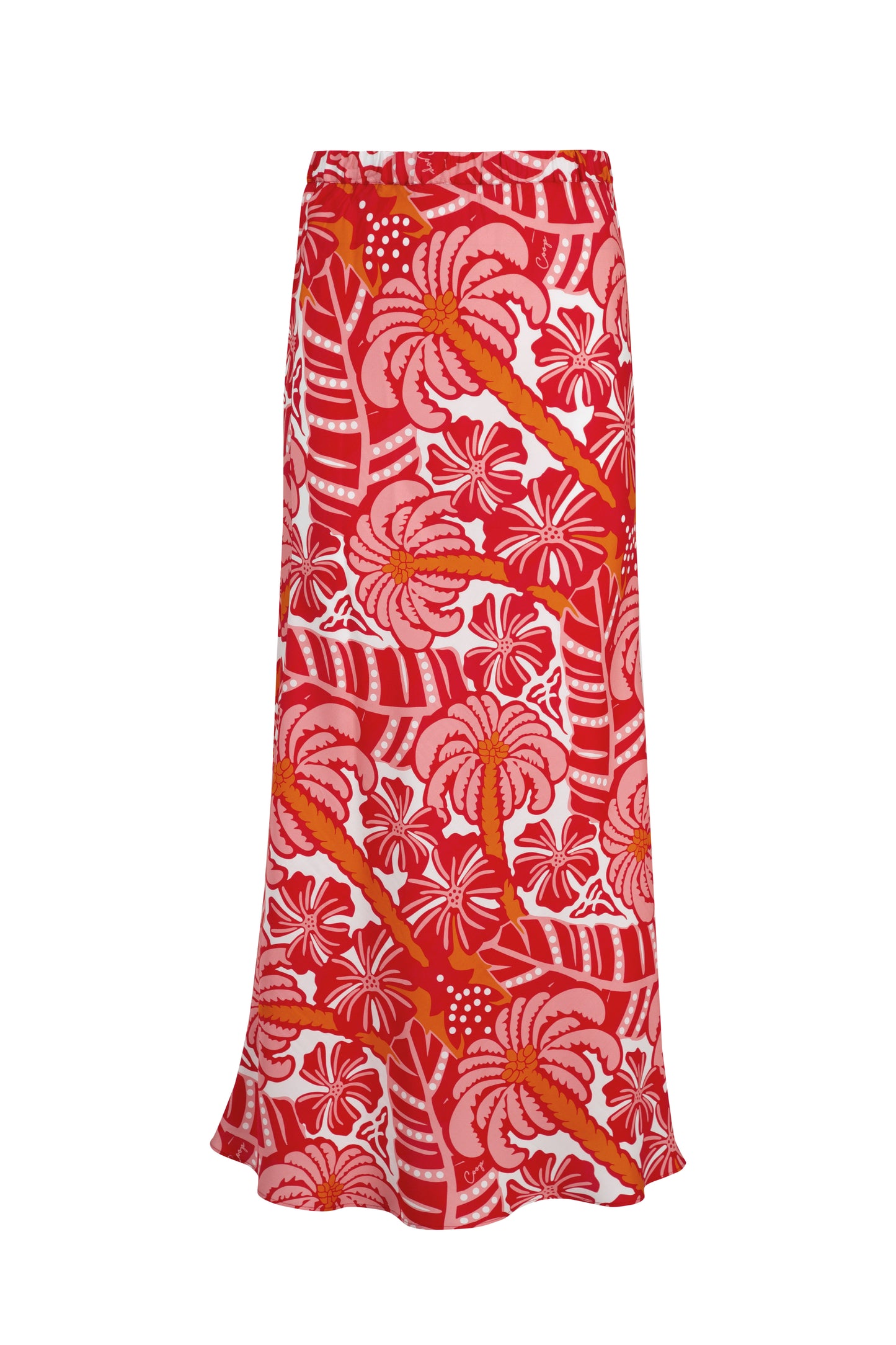 Bias the Way Skirt / Red & Pink