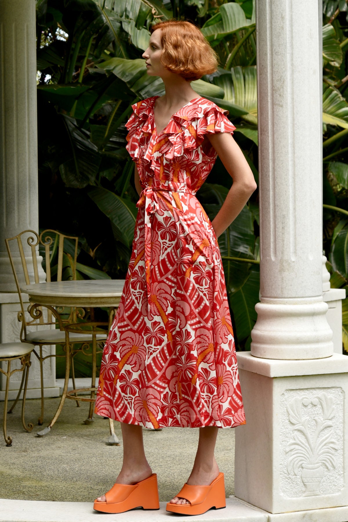 Club Tropicana Dress / Red & Pick