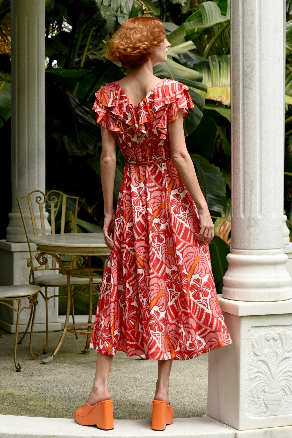 Club Tropicana Dress / Red & Pick