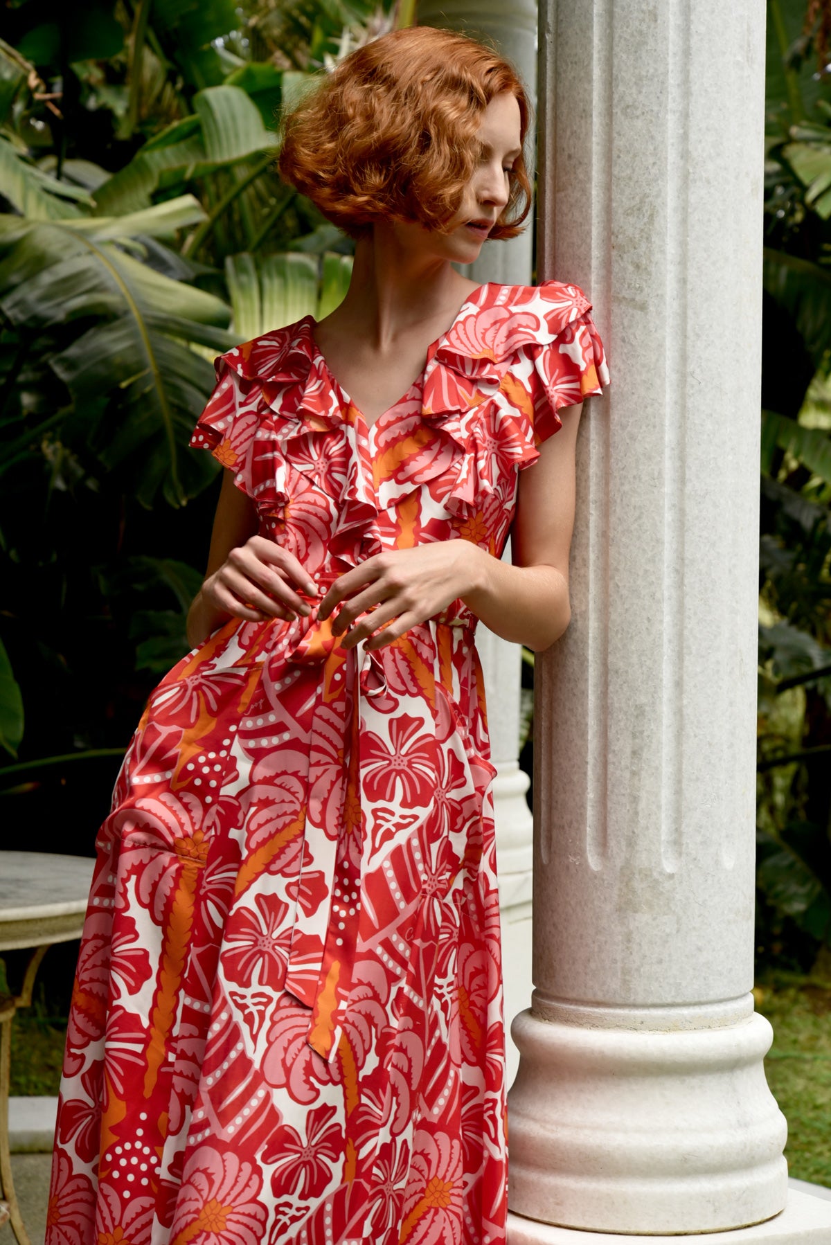 Club Tropicana Dress / Red & Pick