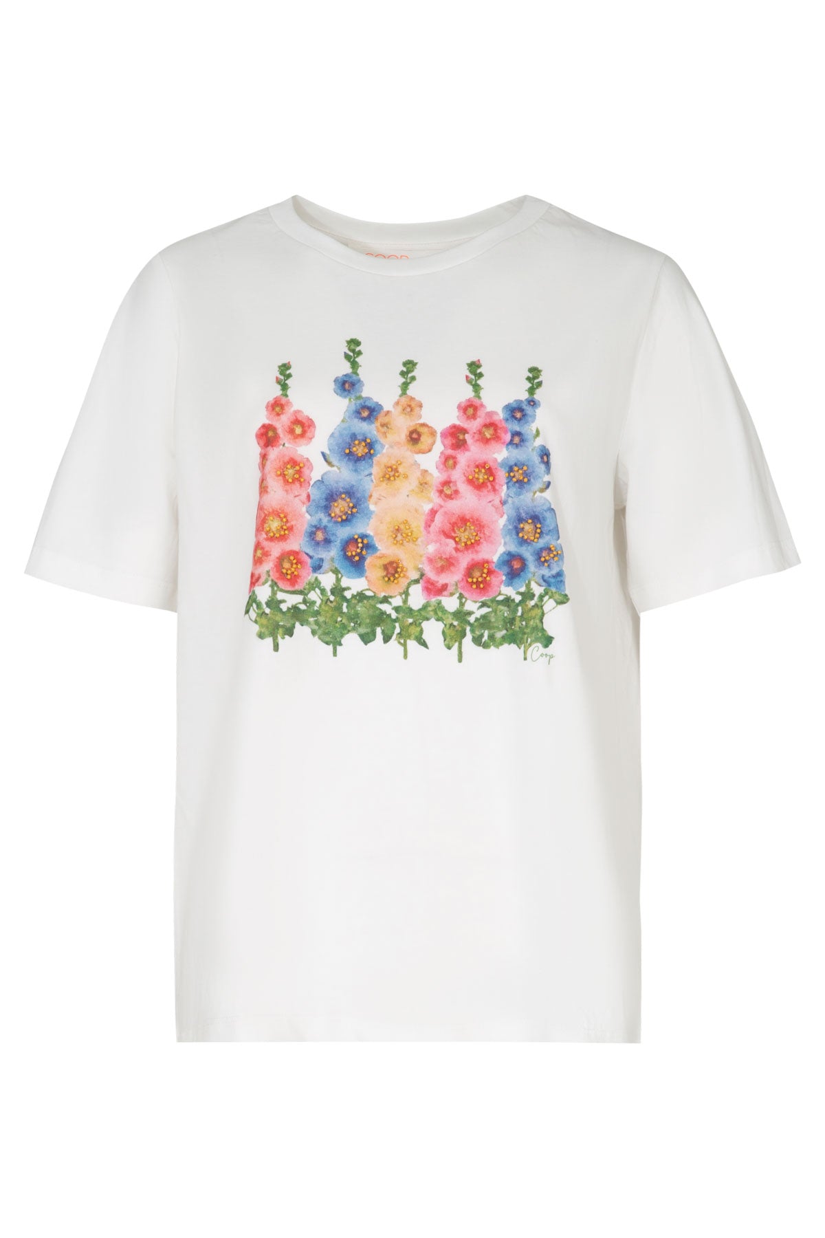 Foxglove & Fancy Free Tee / White