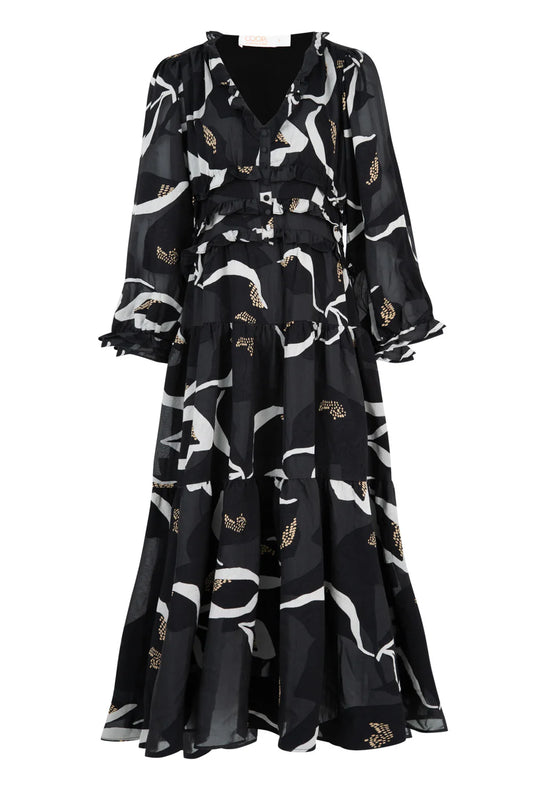 Tier Me Out Dress / Black