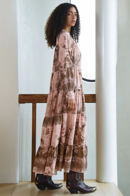 Sway All Day Dress / Pink & Brown