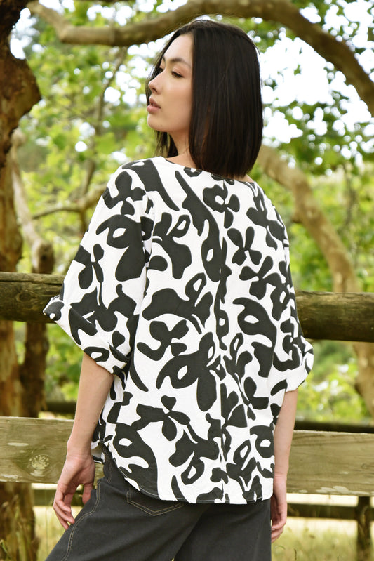 Find Your Bliss Top / Black-White