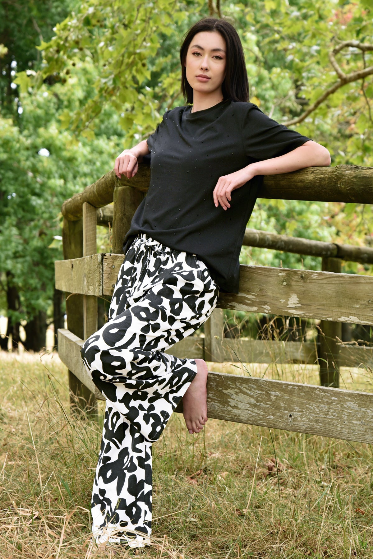 Take Your Lead Pant / Black-White