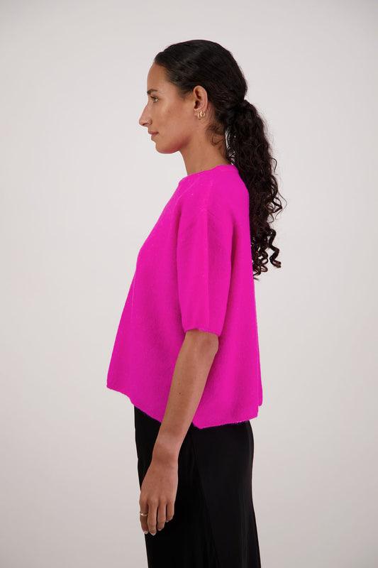 Faith Short Sleeve Knit / Pink