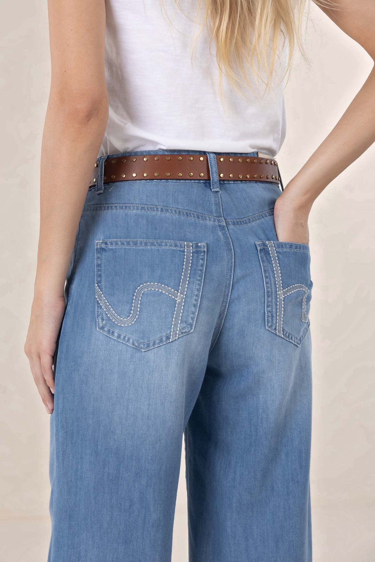 Studded Belt / Cognac