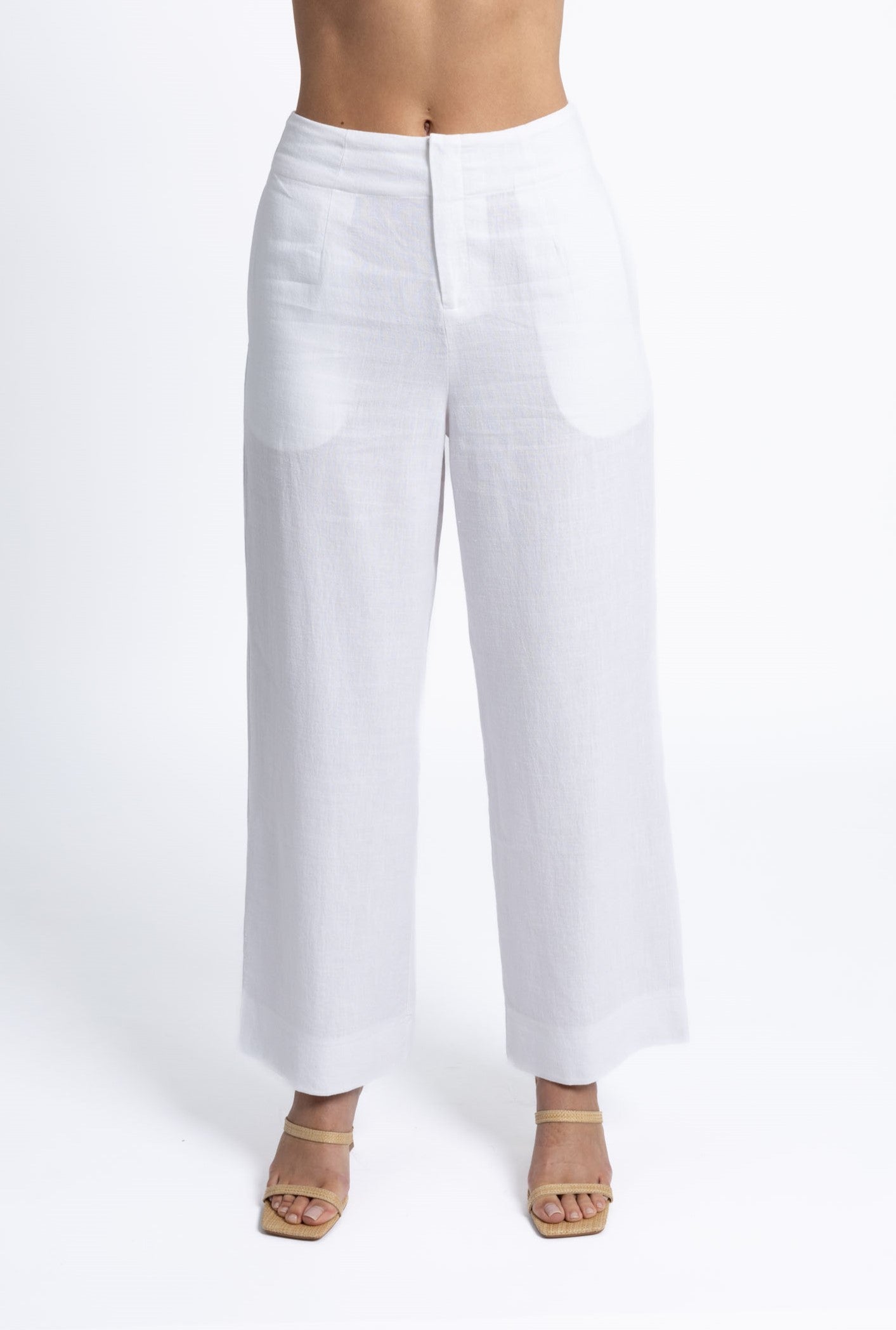 Fleetwood Linen Pant / White