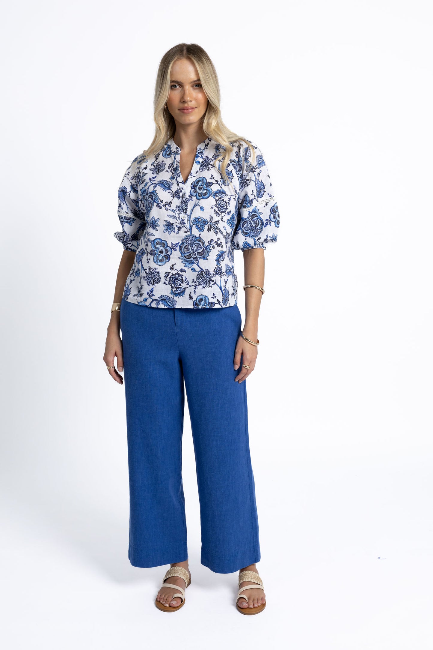 Fleetwood Linen Pant / Royal Blue