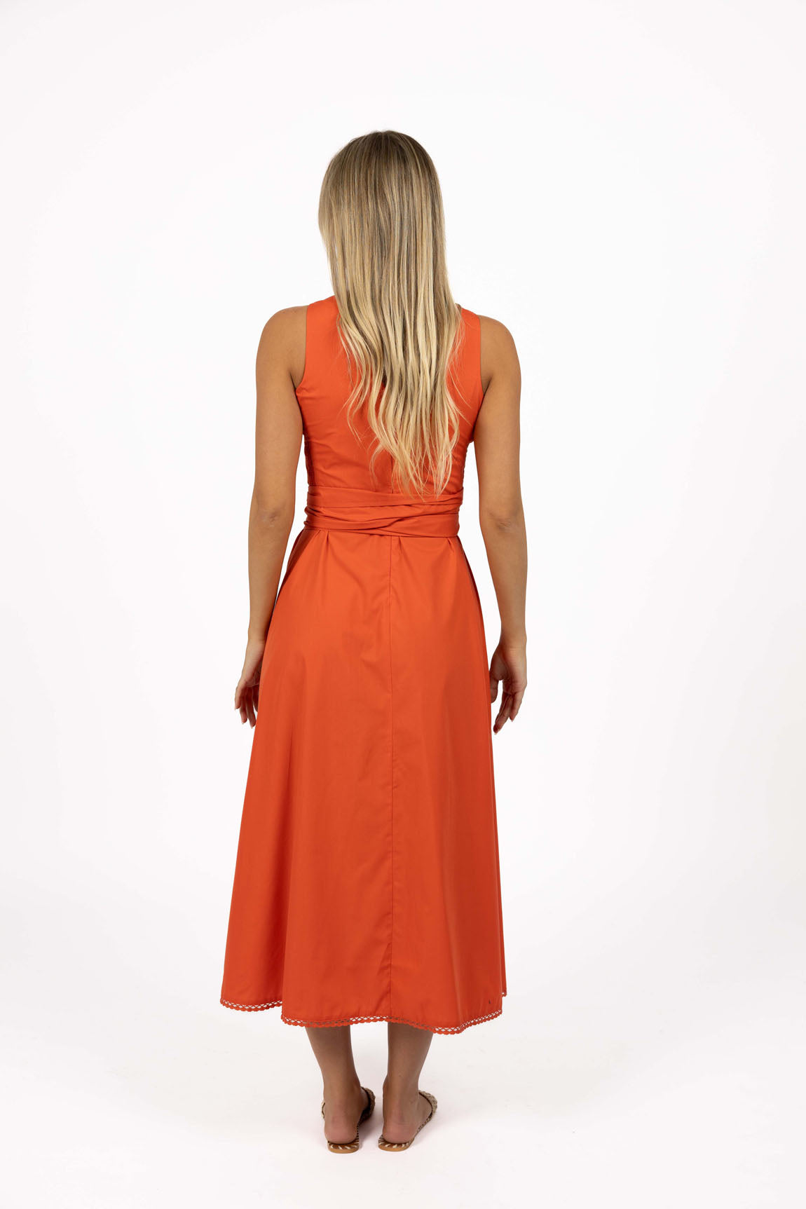 Willa Tie Dress / Flame