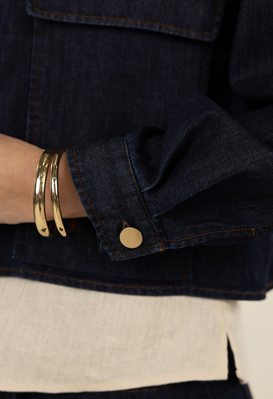 Ivy Denim Jacket / Dark Blue