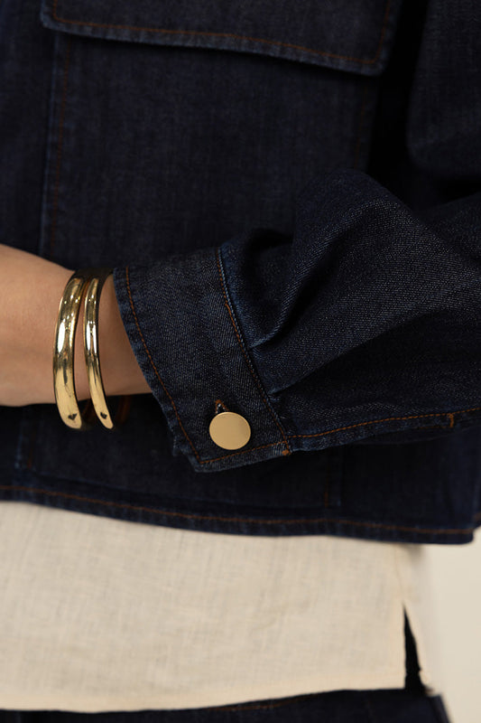 Ivy Denim Jacket / Dark Blue