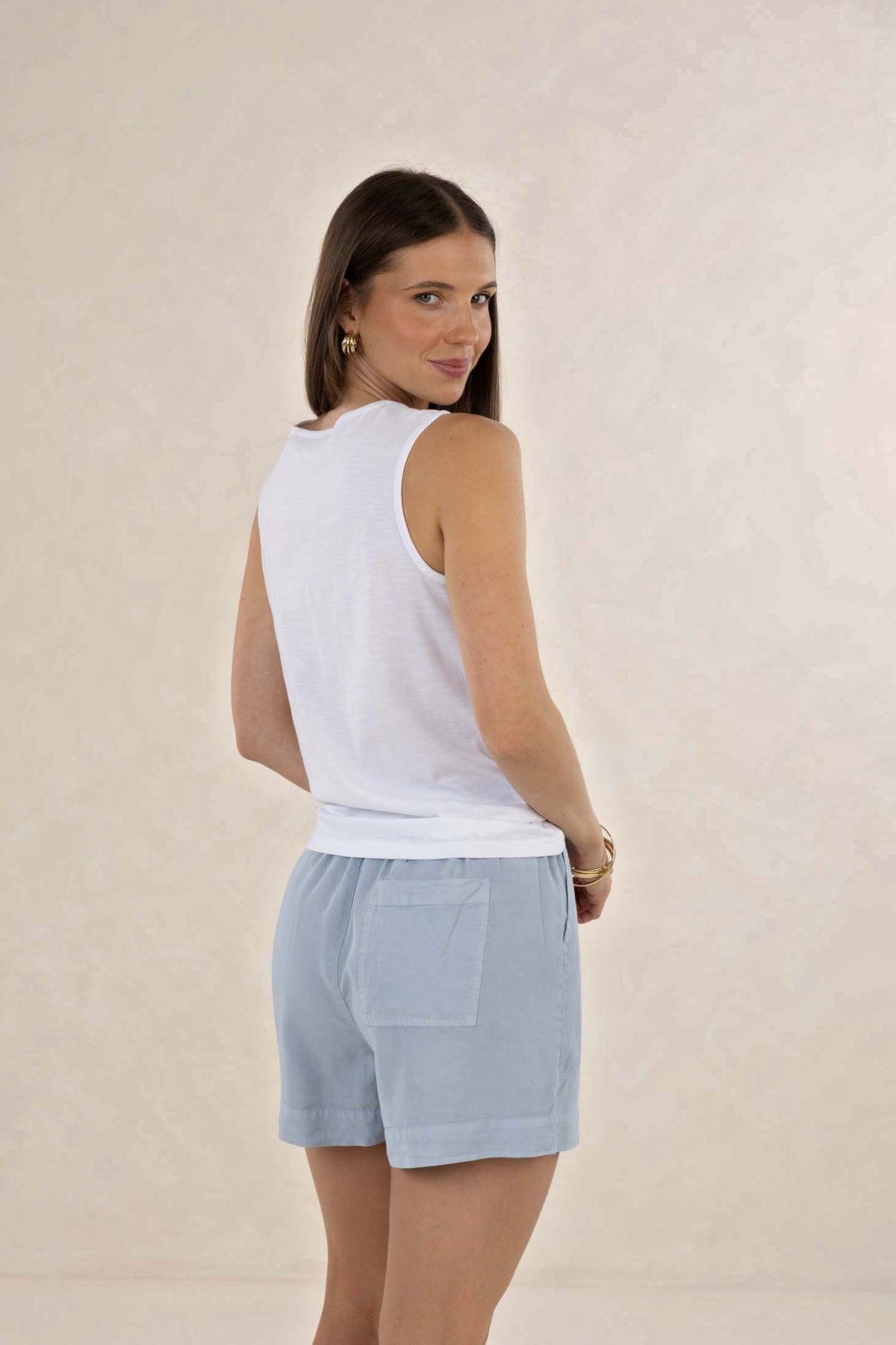Kaia V Neck / White