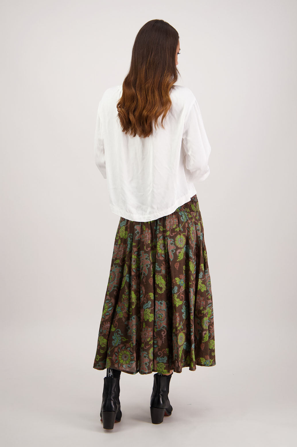 Hazelle Skirt / Brown Floral