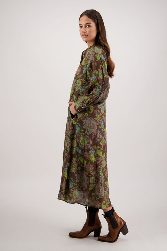 Hollie Dress / Brown Floral