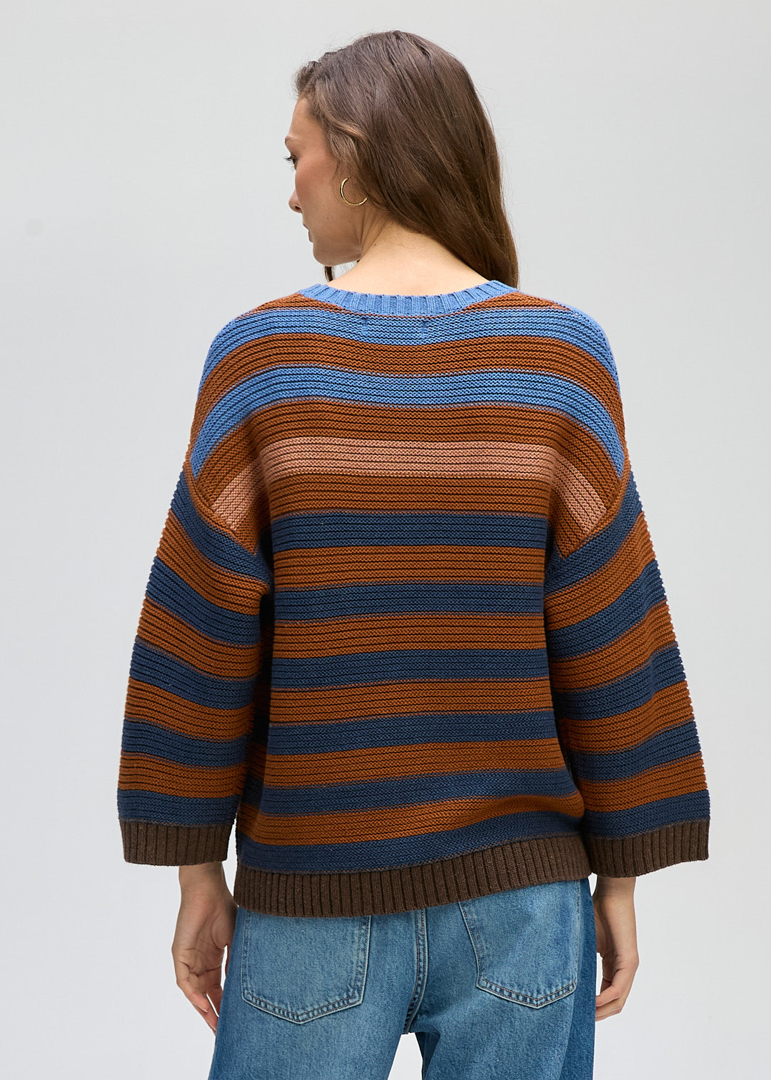 Chunky Stripe Crew / Nutmeg