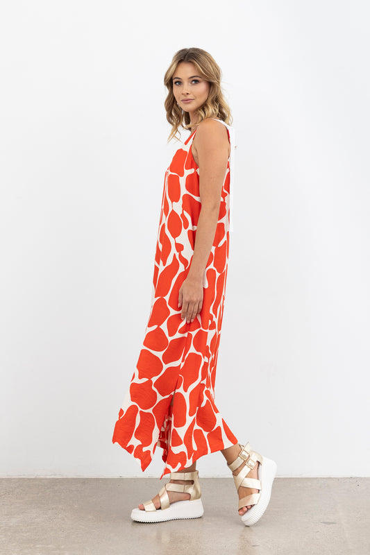 Live Life Dress Reversable / Red Print