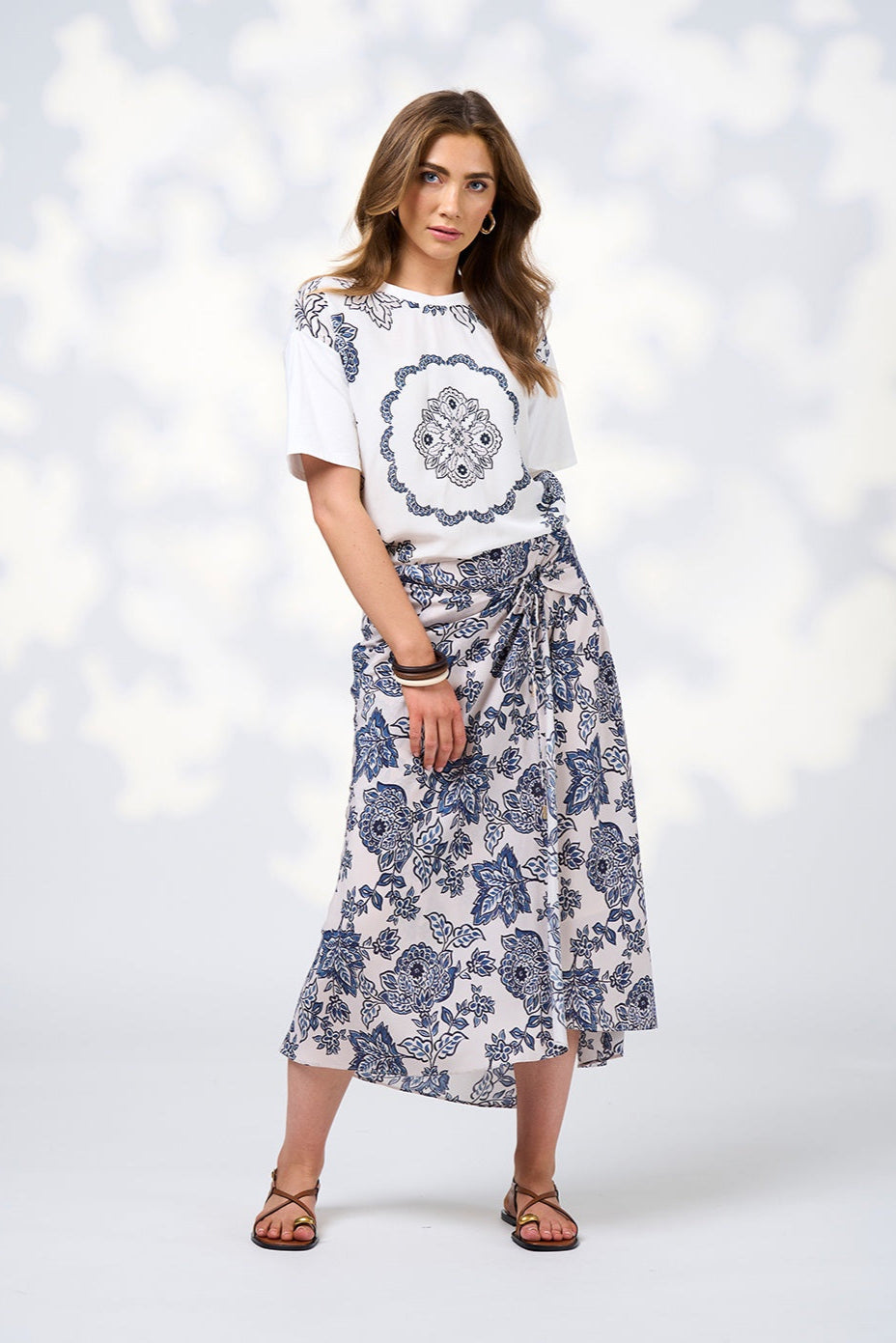 Indie Tee / Silk White Multi