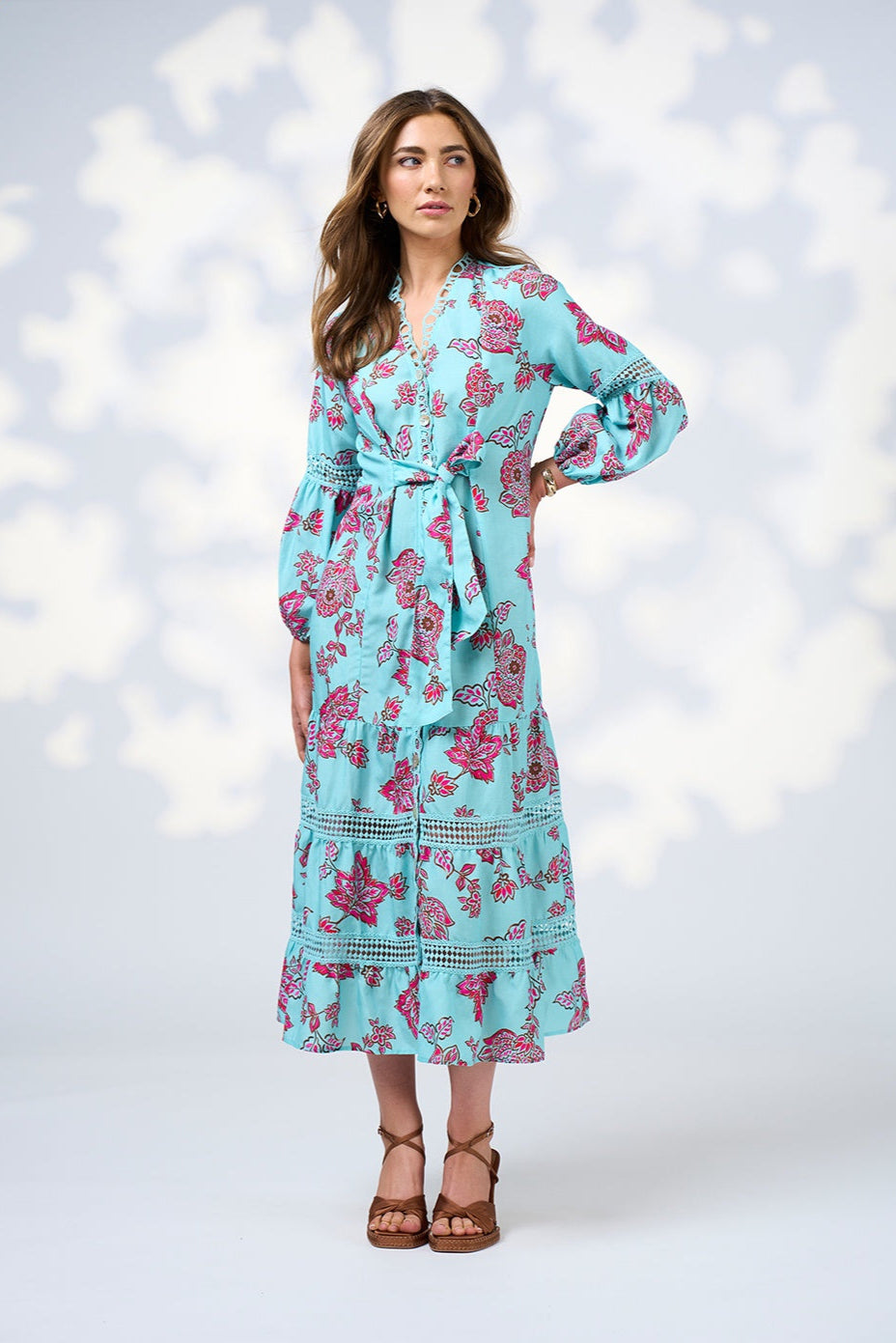 Indie Midi Dress / Tiffany Blue Mu