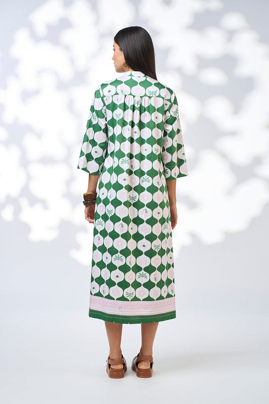 Kya Midi Dress / Palm Green Multi