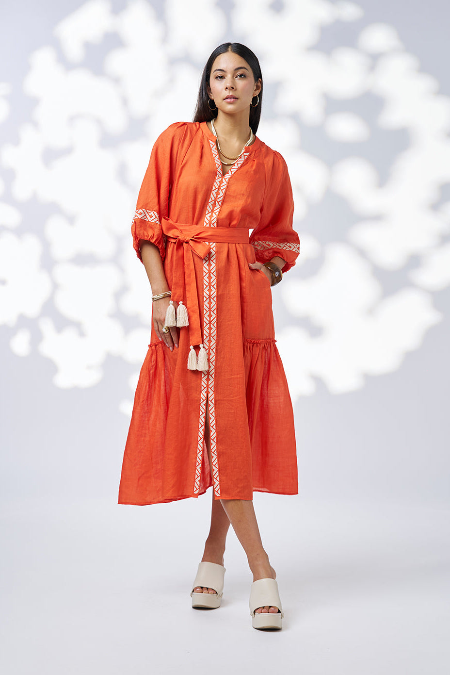 Maya Midi Dress / Burnt Orange