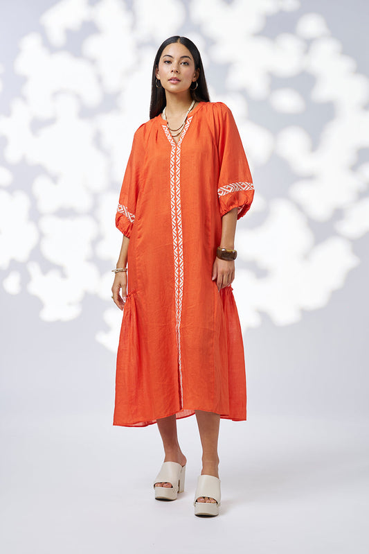 Maya Midi Dress / Burnt Orange