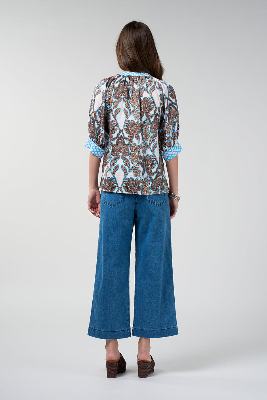 Ella Top / Silk White Multi