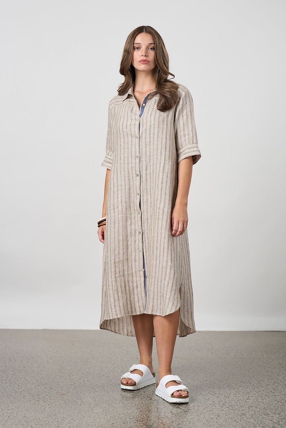 Interval Shirt Dress / Pumice