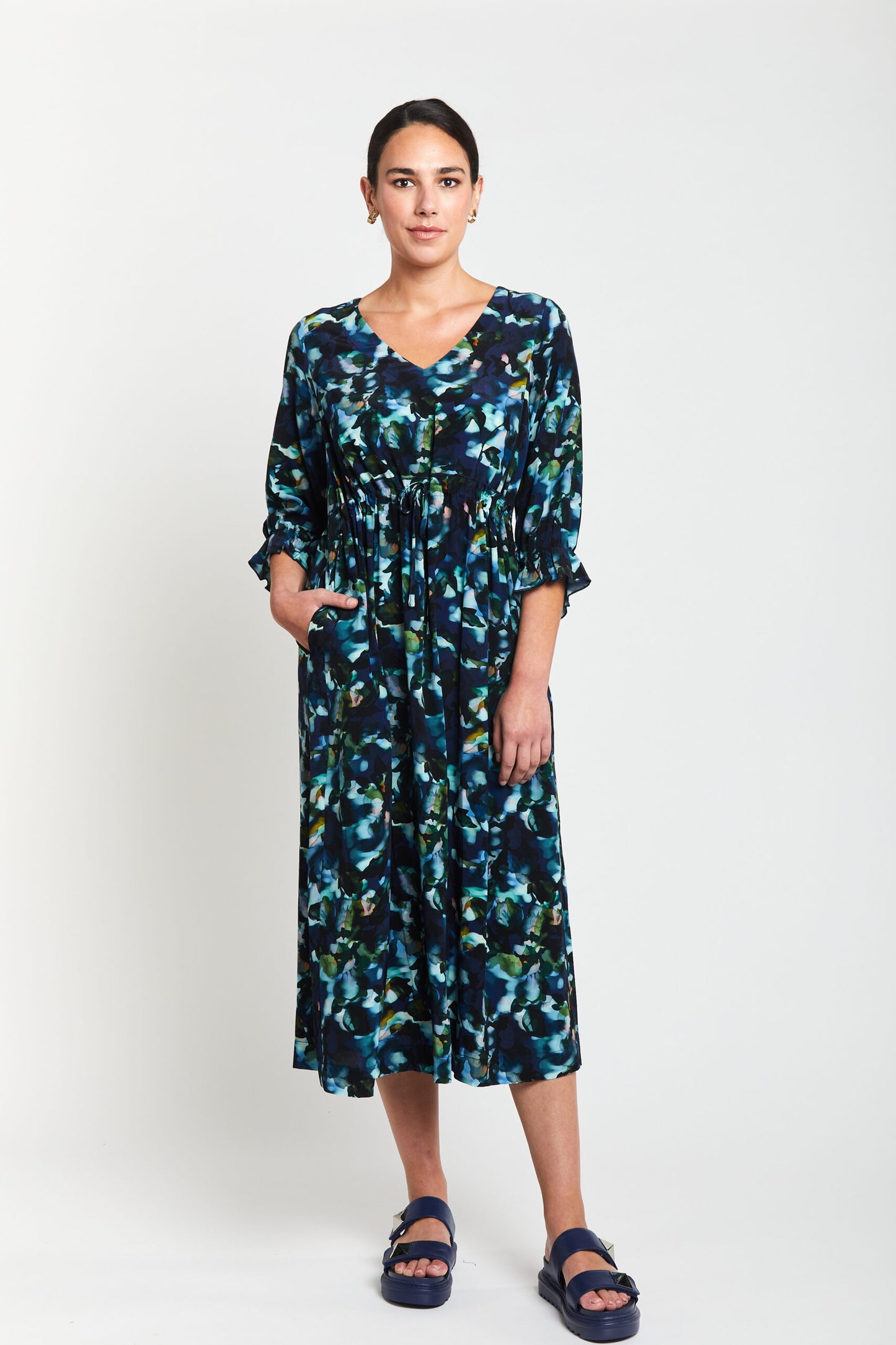Troubled Water Shift Dress / Multi