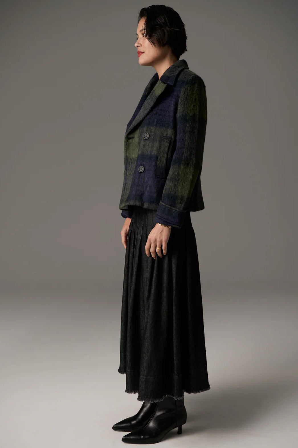 Nashia Pea Coat / Khaki-Ink