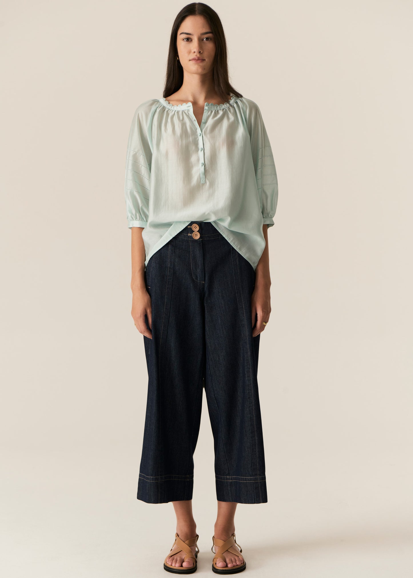 Carsen Crop Denim Pant / Dark Wash