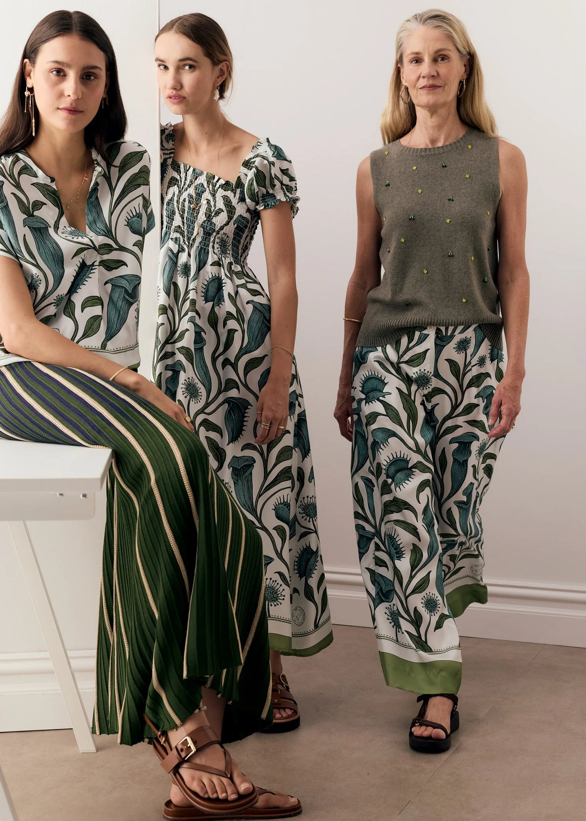 Linne Pant / Linne Border Print