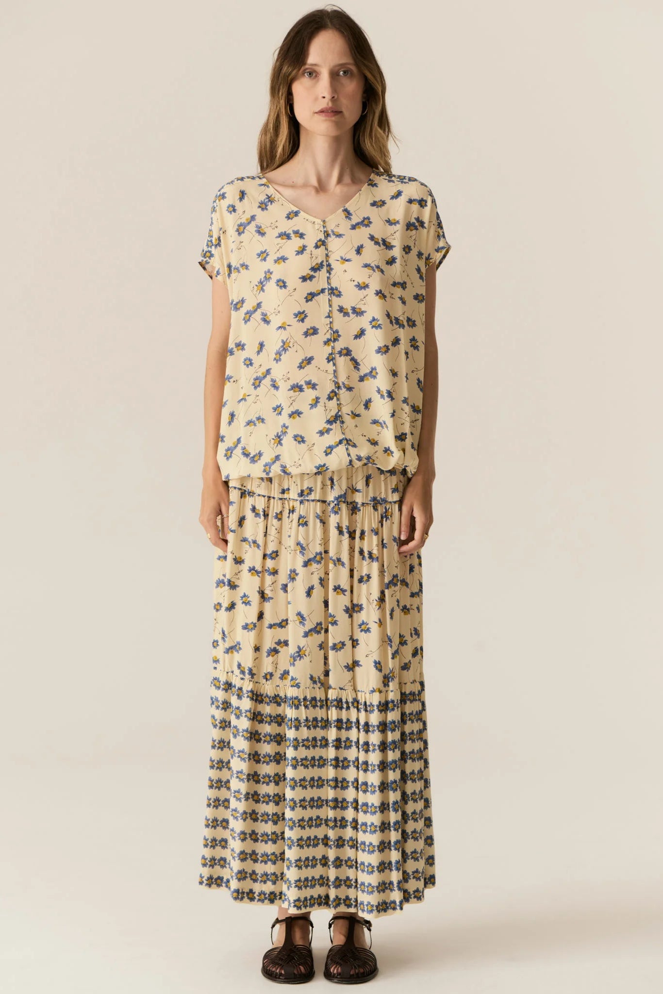 Lienne Drawcord Top / Lienne Print