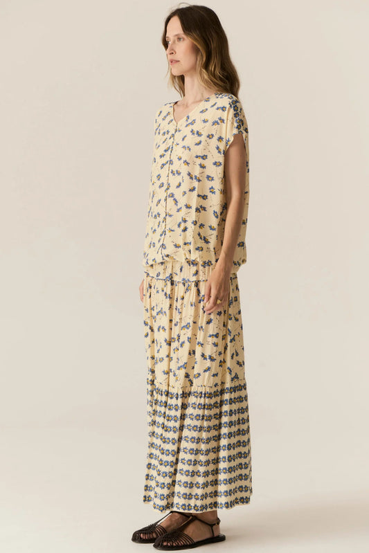 Lienne Drawcord Top / Lienne Print